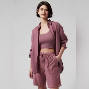 NWT ATHLETA TAWNY ROSE PLAYA LINEN SHIRT BLOUSE Size 2X